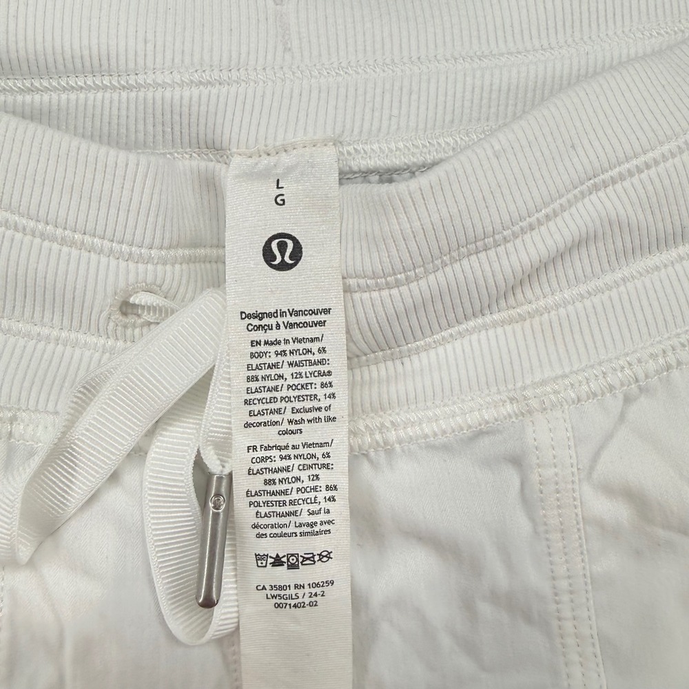 Lululemon Cargo Pants Womens Large White Good Drawstring Bungee Hem LW5GILS - Picture 3 of 8